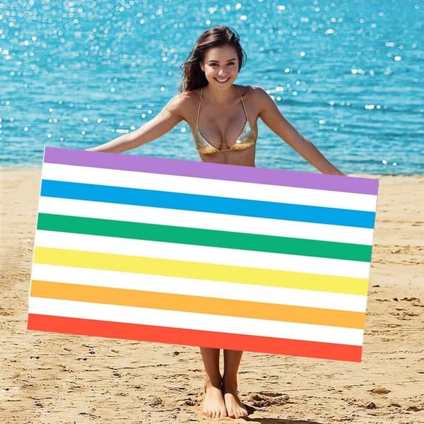 Lollanda Mikrofiber dubbel-sided strandhandduk – bärbar, snabbtorkande och absorberande badhandduk