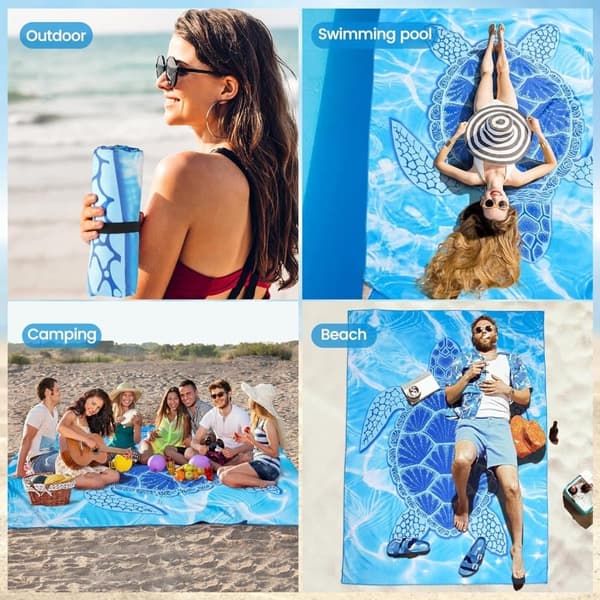 OBOSOE Strandhandduk, 180 x 81 cm, Badhandduk – Snabbtorkande & Lätt Sommaraccessoar till Herr och Dam