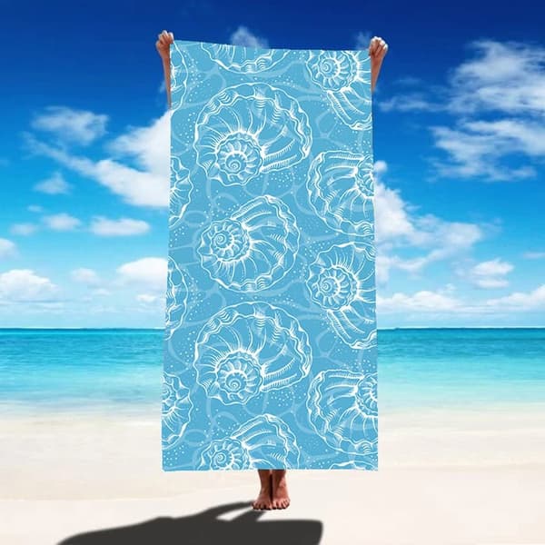 OBOSOE Strandhandduk, 180 x 81 cm, Badhandduk – Snabbtorkande & Lätt Sommaraccessoar till Herr och Dam