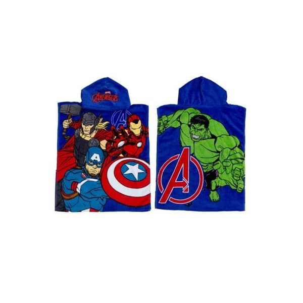 Poncho med huva i badhandduk Marvel Avengers Let's Go
