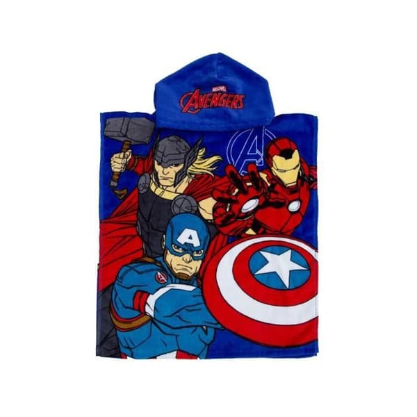 Poncho med huva i badhandduk Marvel Avengers Let's Go