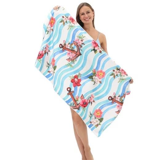 Lollanda XXL Mikrokuituinen Rantapyyhe 70x140 cm, Rantapyyhe / Rantapyyhe, Mikrokuituinen Rantapyyhe - Nopeasti kuivuva ja kevyt