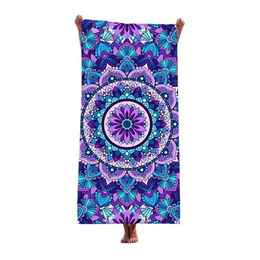 Lollanda Mikrofiberhåndklæde, Strandhåndklæde 180x81 cm – Superabsorberende, Strand, Hurtigtørrende, Bærbar, Vaskbar