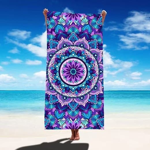 Lollanda Mikrofiberhåndklæde, Strandhåndklæde 180x81 cm – Superabsorberende, Strand, Hurtigtørrende, Bærbar, Vaskbar