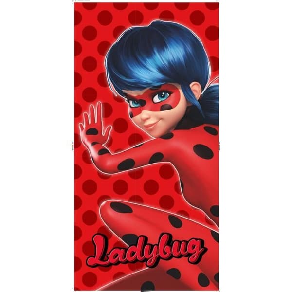Ladybug Miraculous badlakan 140x70 cm - bomull