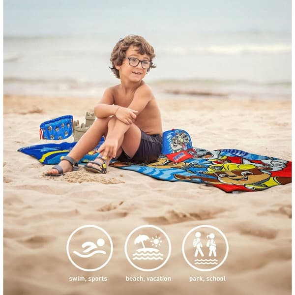 Strandhåndklæde The Paw Patrol Blå 27 x 33 x 7 cm 3 Dele