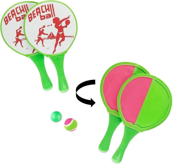 Strand Spel Kit . BADMINTON SET, CATCH-BALL SET o TENNIS SET M OLIKA SPEL