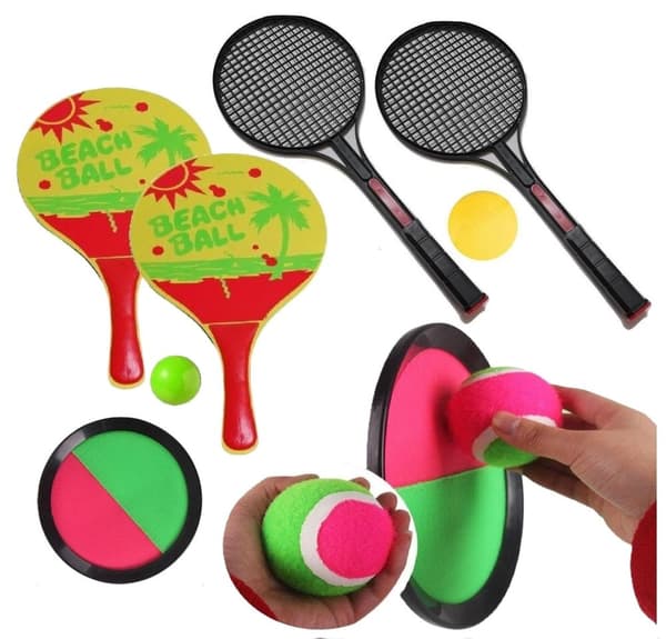 Strand Spel Kit . RAKET SET , CATCH-BALL SET o STRANDTENNIS-SET