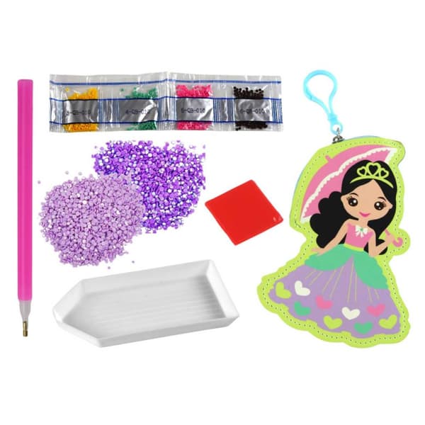 DIY diamantmaleri nøkkelring Princessa