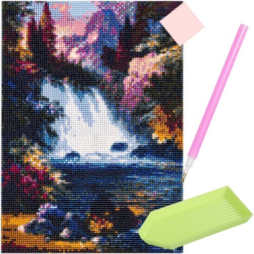 Diamond Painting Vattenfall | Diamanttavla | Diamantmålning 30×40 cm