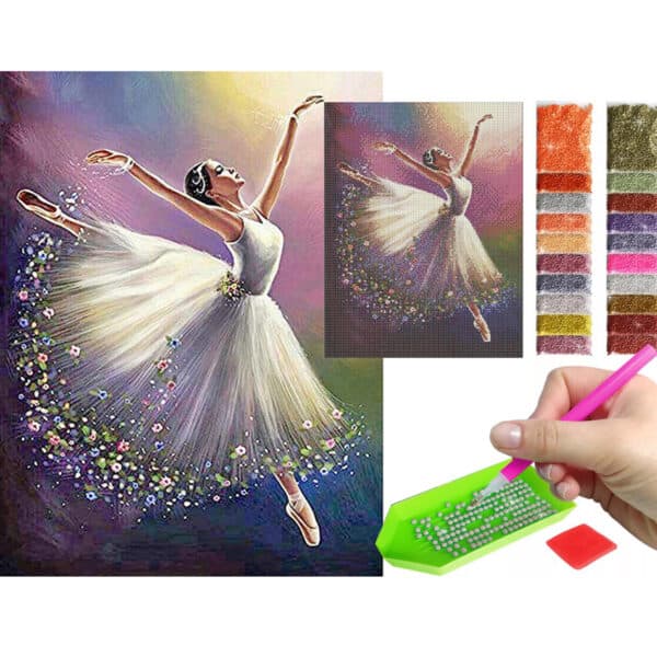 Diamond Painting DIY Diamanttavla Ballerina 30x40cm