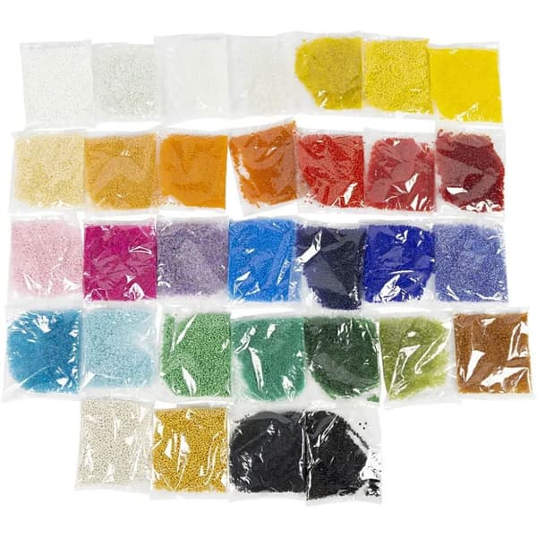 Seed Beads - Storpack 3,2 kg - 32 färger