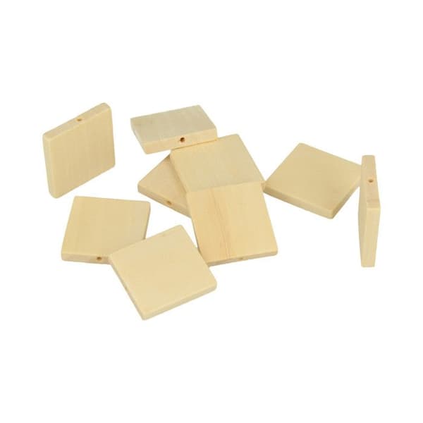 Perle trä Lucy kvadrat 30x4,7mm 12 stycken