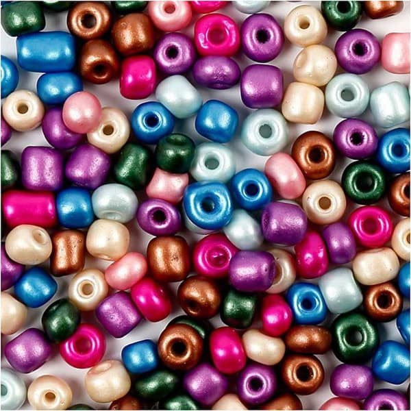 Rocaillepärlor - Metalliska - 5 mm - 130 g - Blandad - Vuxen