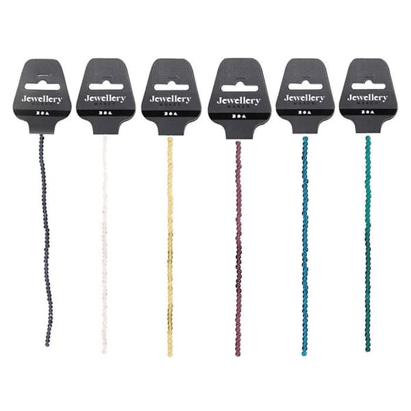 270 facetterade runda glaspärlor Ø 4 mm - Flerfärgad