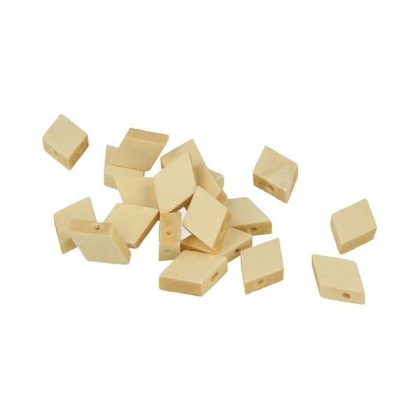 Träpärlor - ARTEMIO - Rhombus - Brun - 19x12,8mm - 20 stycken