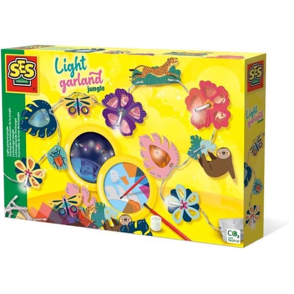 SES CREATIVE jungle light girlander - Kreativt kit för barn från 6 år och uppåt
