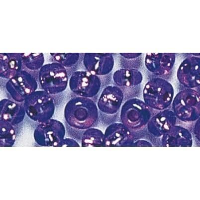 RAYHER Rocailles - Ø 2 mm - Med silverkant - Lila - Ej tvättbar - 17 g låda