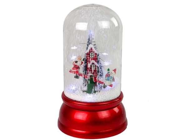 Juldekoration I Kupoldekoration Snö Santa Claus Röd