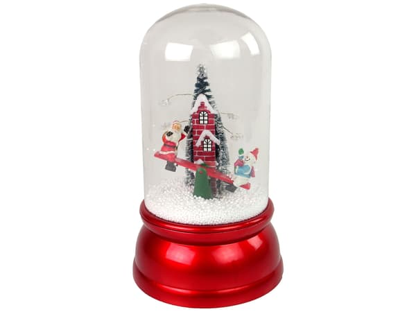 Juldekoration I Kupoldekoration Snö Santa Claus Röd