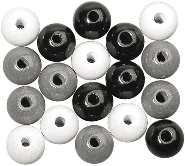 Rayher - 12-522-00 - Träpärlblandning - FSC - 100% - 10 mm diameter grå
