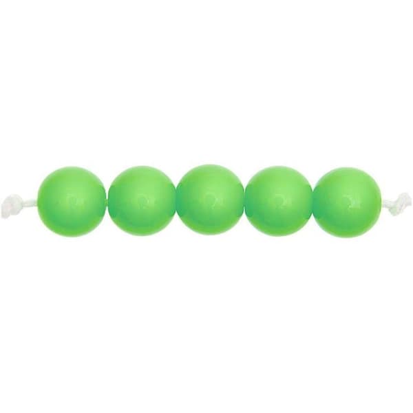 Plastpärlor - Grön - 10 mm - 24 st