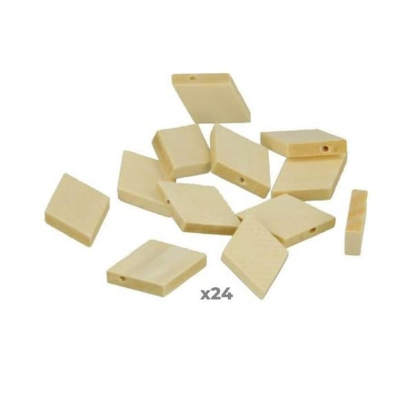 24 diamant träpärlor 30 mm