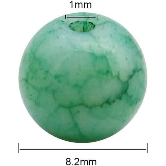 200 st Runda sprakande glaspärlor 8 mm olika kristallpärlor med hål Färgglada naturliga lösa pärlor