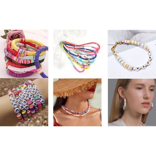 Pärlset, smyckestillverkningssats i flerfärgad och multiletter för att göra armband och halsband