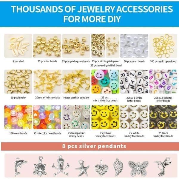 7200st 48 rutnät mjuk keramik lerpärlor Bokstavspärlor DIY Armband Halsband Smycken
