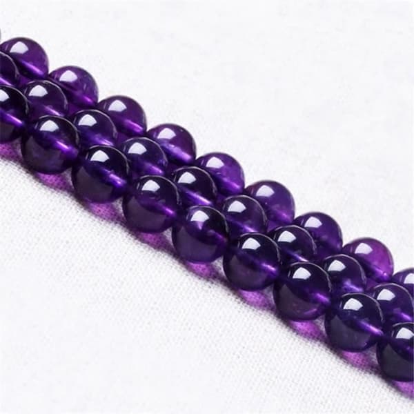 46 st 8 mm naturstenspärlor Ametist energiarmband DIY-pärlor