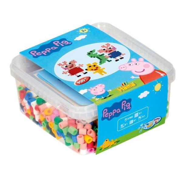 HAMA - Peppa Pig Maxi Beads - 900 pärlor + 1 tallrik - Kreativa hobbies från 3 år
