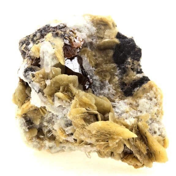 Sphalerit (Blende) + Siderit - La Mure - 200,0 ct - Flerfärgad - Autenticitetscertifikat - Blandad