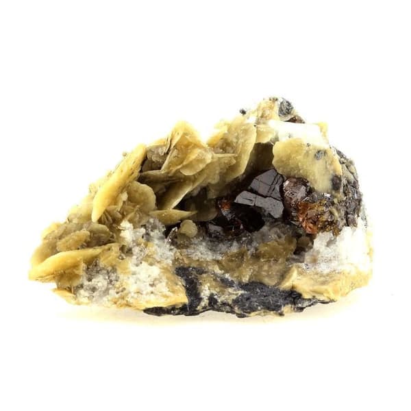 Sphalerit (Blende) + Siderit - La Mure - 200,0 ct - Flerfärgad - Autenticitetscertifikat - Blandad