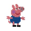 Miniatyrbild 3 av 3: Strykpärlset - HAMA - Peppa Pig - 4000 pärlor - Blå - Blandat