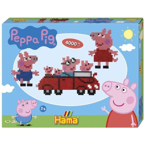 Strykpärlset - HAMA - Peppa Pig - 4000 pärlor - Blå - Blandat