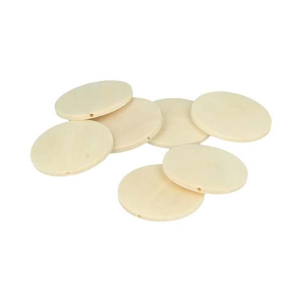 Träkulor - ARTEMIO - 10-pack - 40mm - Brun - Platt rund