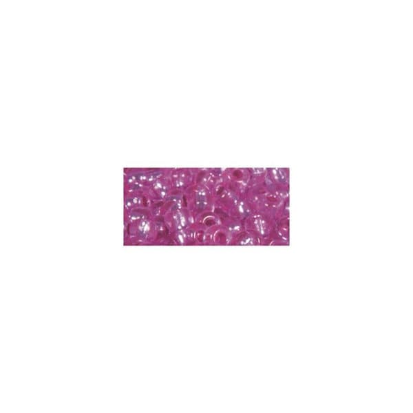 Perle rocaille med silverfäste Mörkrosa Ø2,6mm 16 g