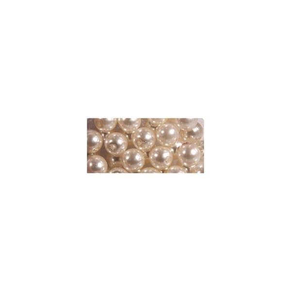 Glaskula Vit Renässans Ø 6 mm 45 stycken