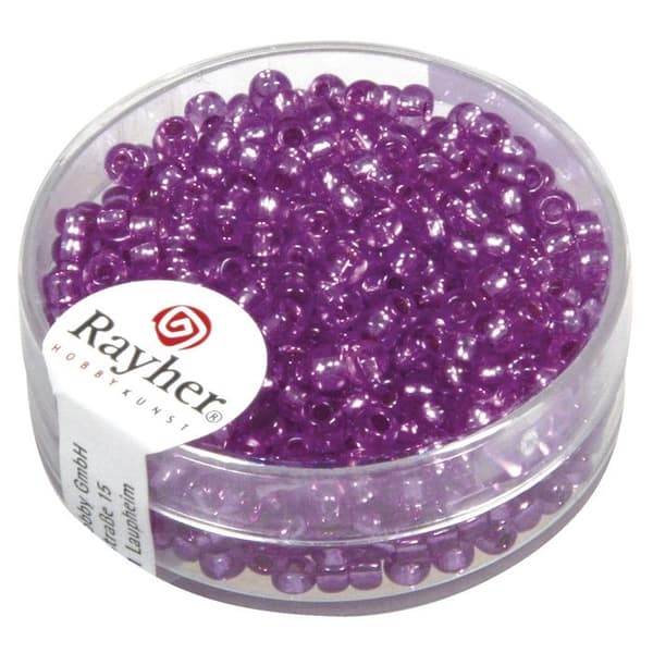 Perle rocaille med silverbeslag Lilas Ø 2,6 mm 16 g