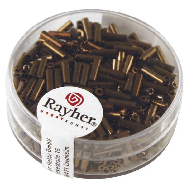 Perle Rocaille rör dekorativ i silverfärgad koppar 15 g
