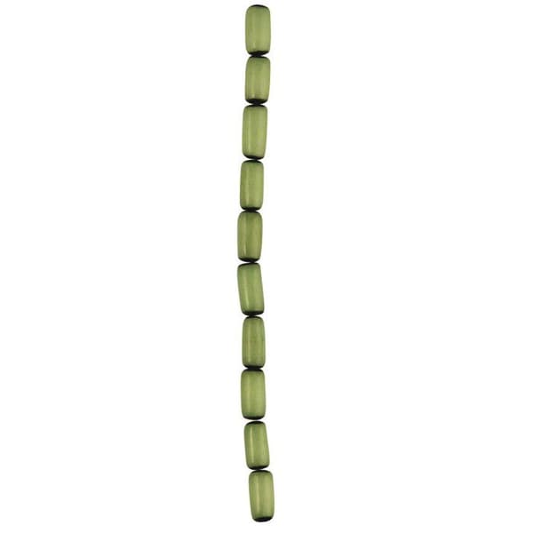 Perle Buri Grön Äpple Cylindre Ø 6 x 14 mm