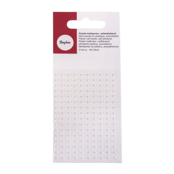 Klistret regndrop Ø3mm Vit 120 st.