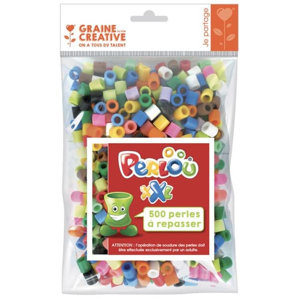 Sachets med 500 XXL stryka pärlor - 10 mm