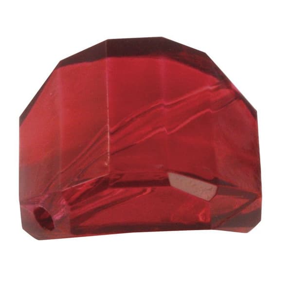 Akrilpärla - Rayher - Klassisk röd - Fasettdia - 20 x 20 mm - 1 styck