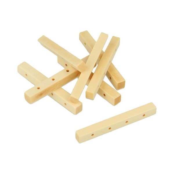 Träperlor - Ej specificerat - Rektangel - 5.2x44.8 mm - 4 hål - Blandad