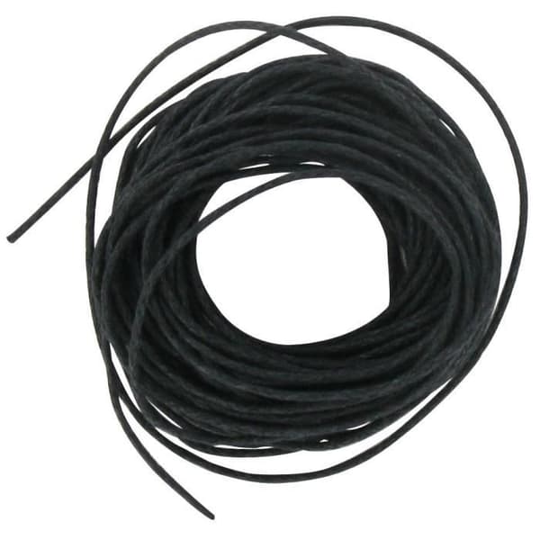 CTOP Vaxad Bomull 5 m*1 mm Svart
