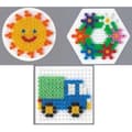 Miniatyrbild 1 av 2: Fyrkantiga runda hexagonplattor för standardpärlor (Ø5 mm) - Hama Vit