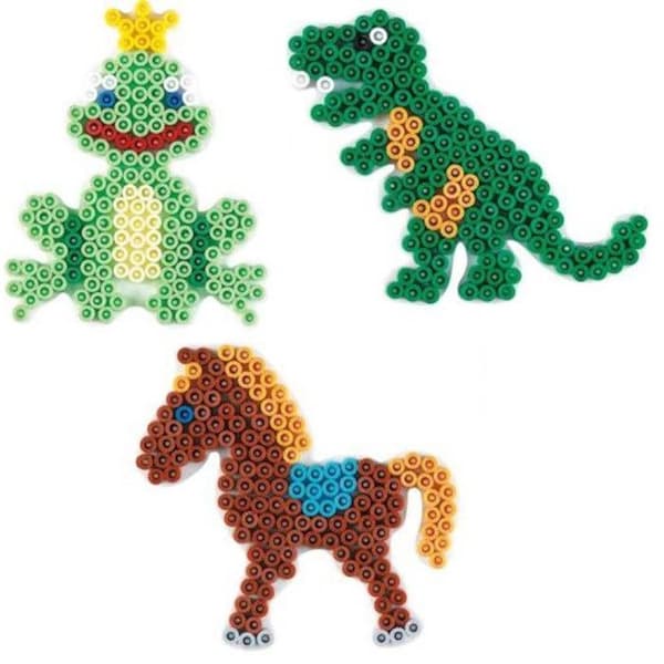 Ponny dinosaurie groda tallrikar för standard pärlor (Ø5 mm) - Hama White - Tillbehör för att stryka pärlor