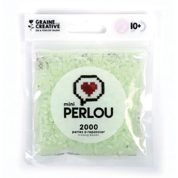 Mini Perlou Fosforescerande strykpärlor - Perlou Fluo-fosforescerande